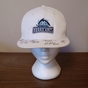 2017-18 Halifax Hurricanes Basketball Snapback Hat Signed by 5 Players & Mascot